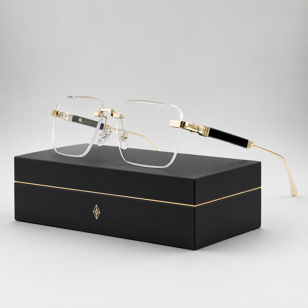 Chiron UV400 Rimless Sunglasses