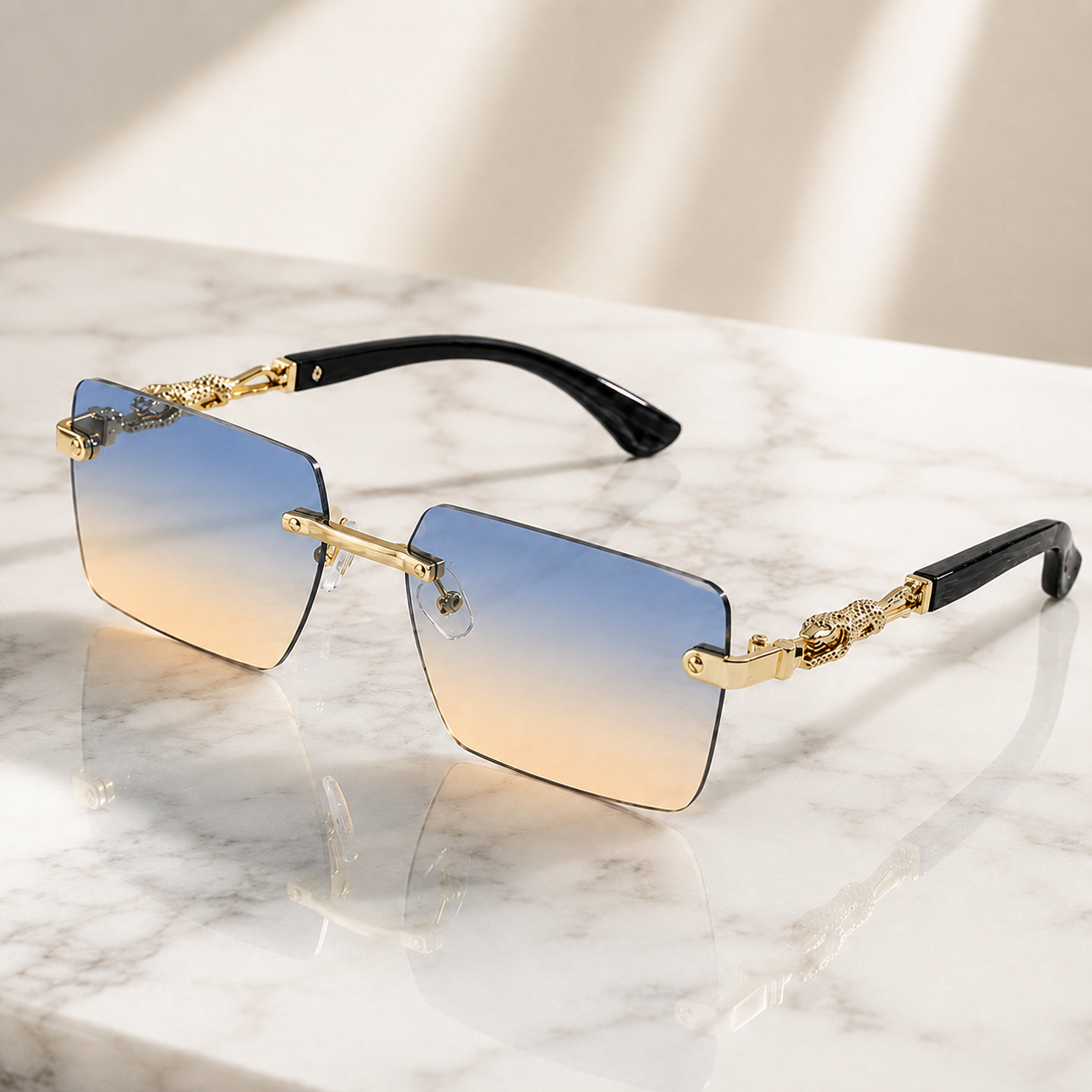 Nero UV400 Rimless Sunglasses