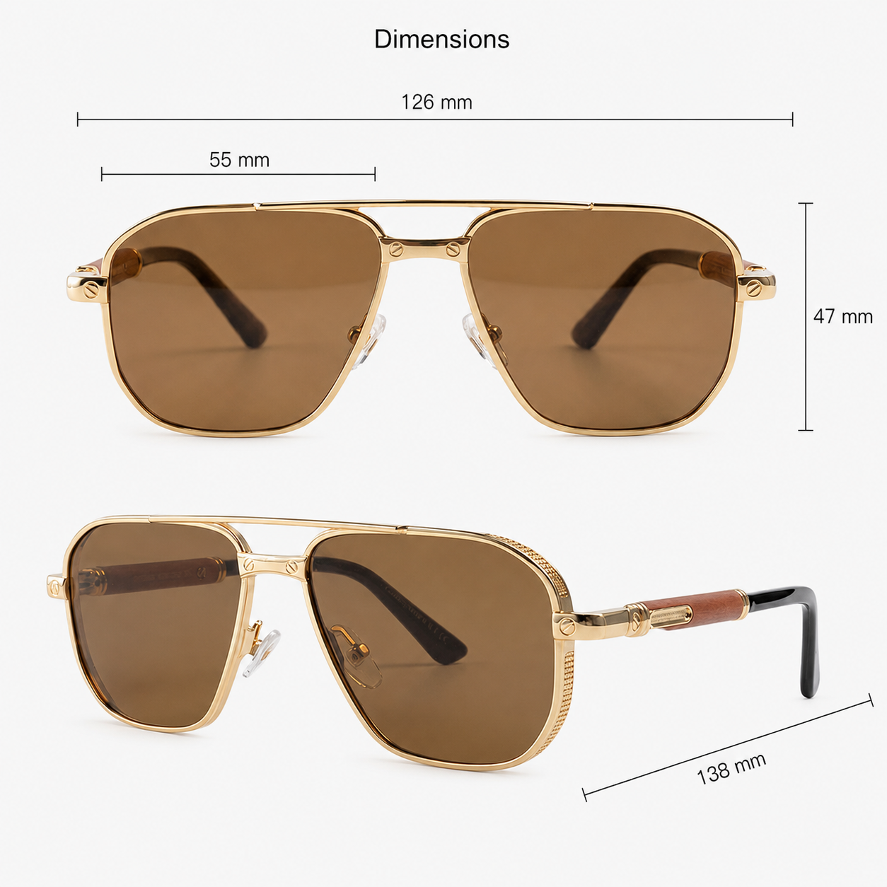 Theron UV400 Square Sunglasses