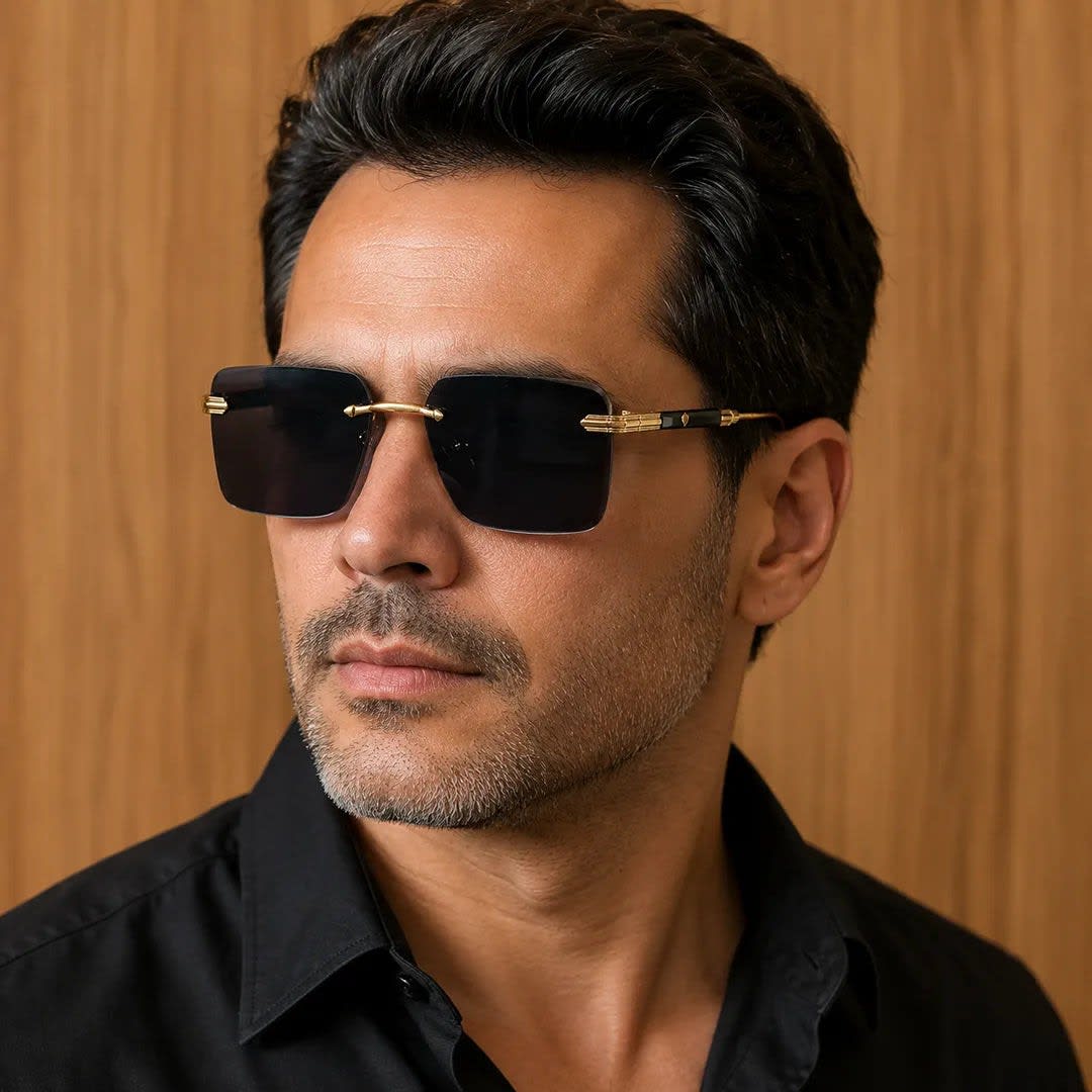 Minos UV400 Rimless Sunglasses_9