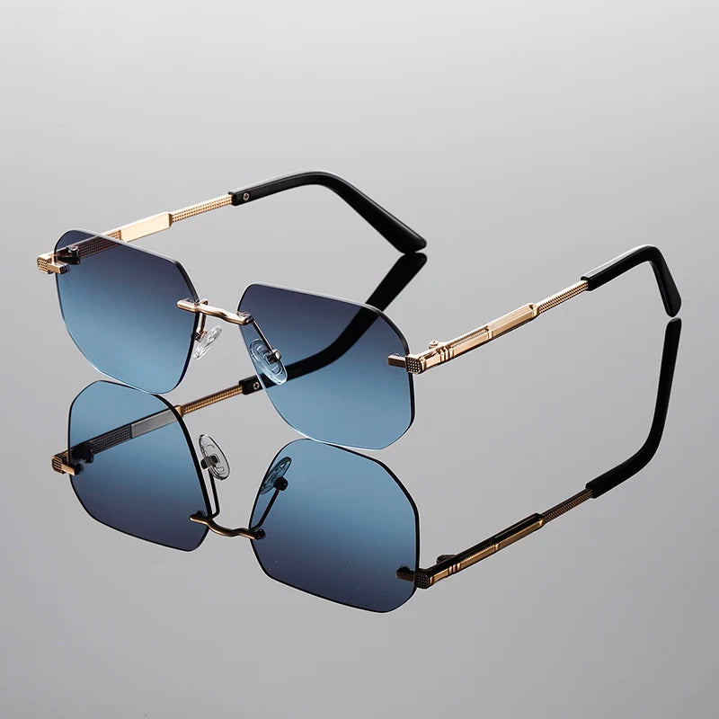 Triptolemus UV400 Rimless Sunglasses