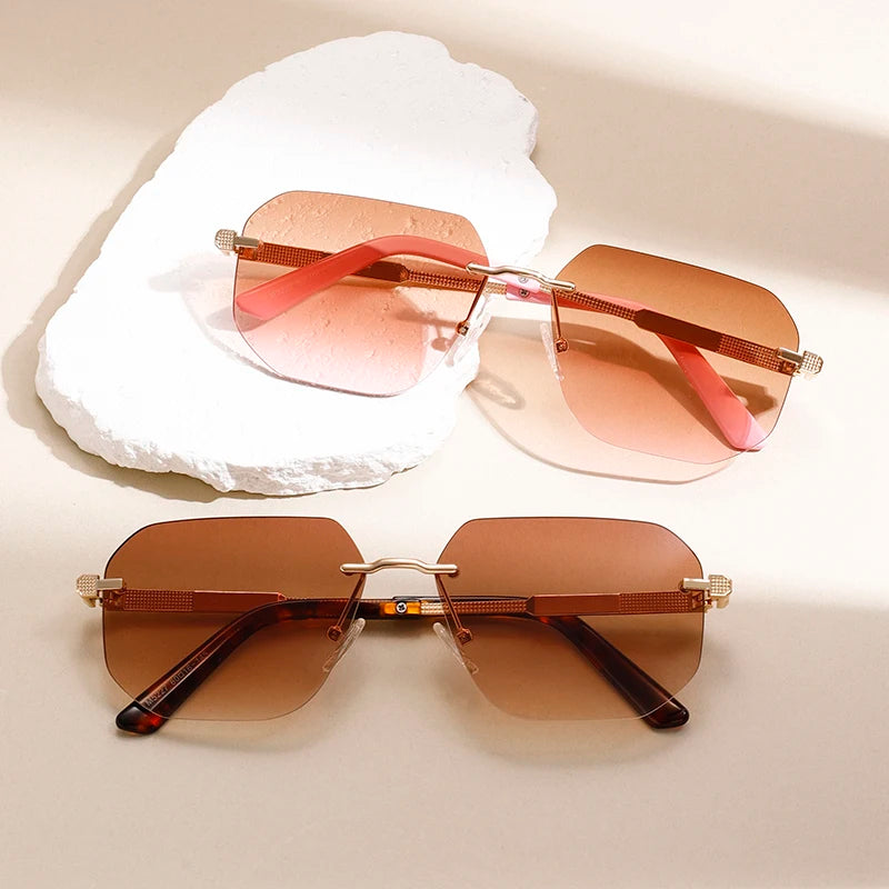 Triptolemus UV400 Rimless Sunglasses