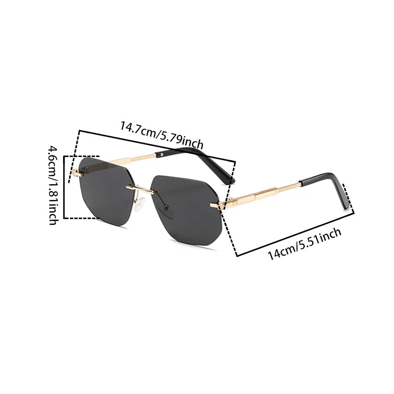 Triptolemus UV400 Rimless Sunglasses