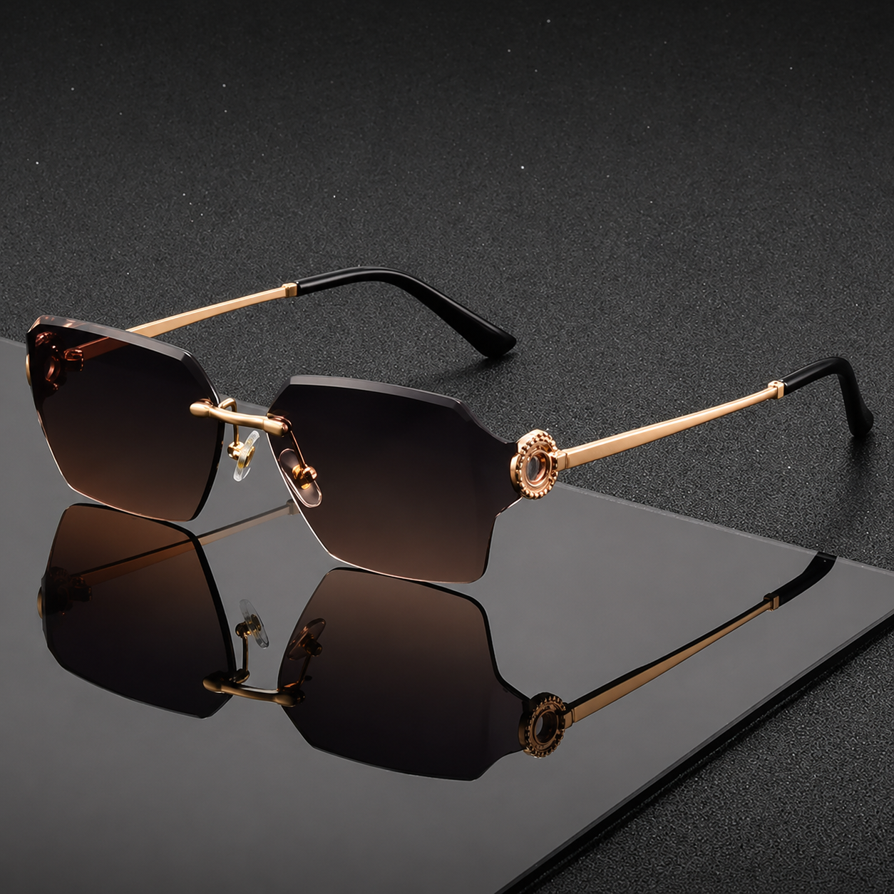 Lycaon UV400 Rimless Sunglasses