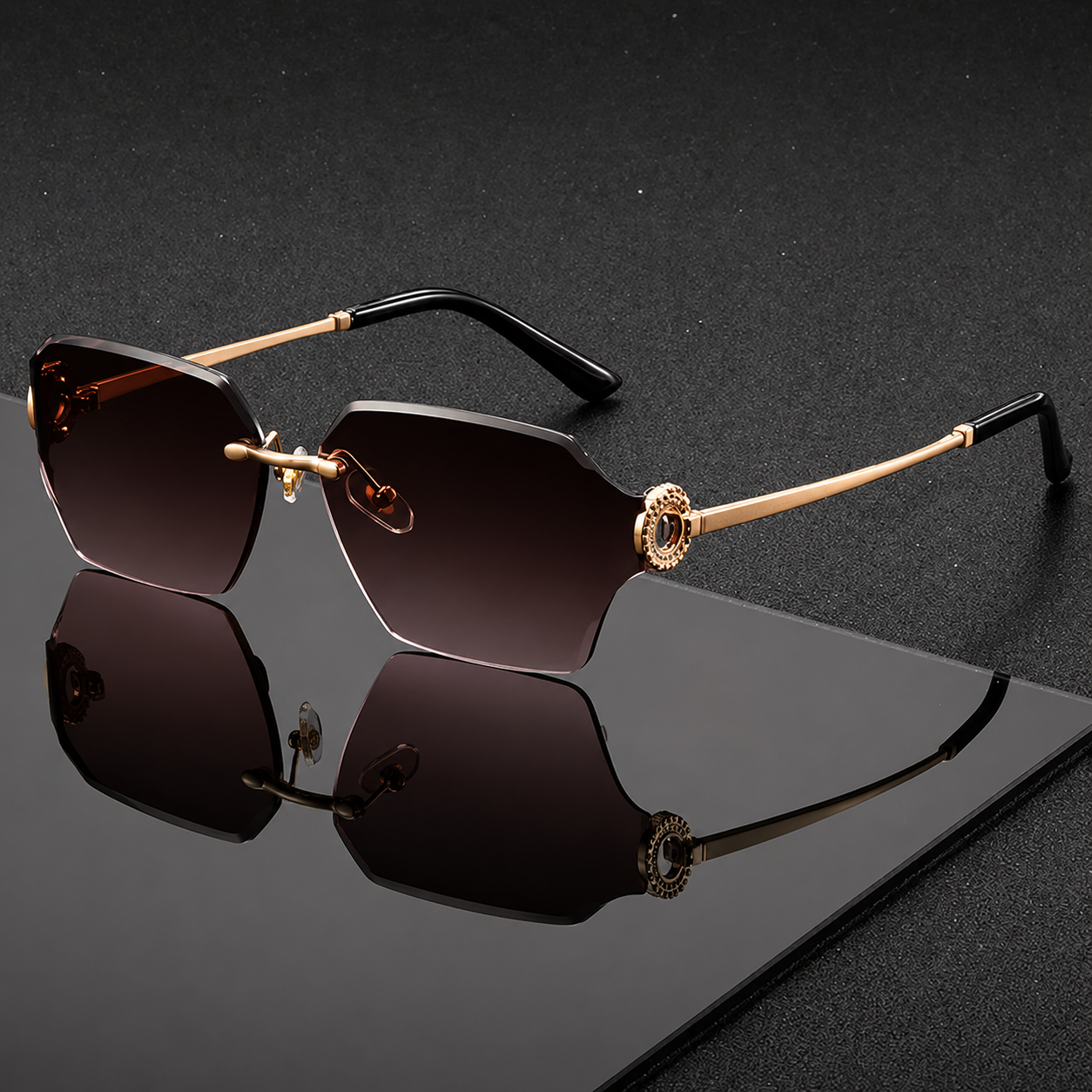 Lycaon UV400 Rimless Sunglasses