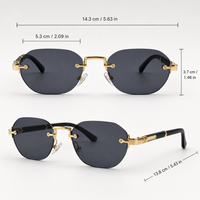 Pirithous UV400 Rimless Sunglasses