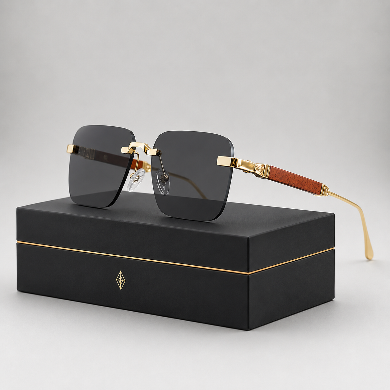 Chiron UV400 Rimless Sunglasses