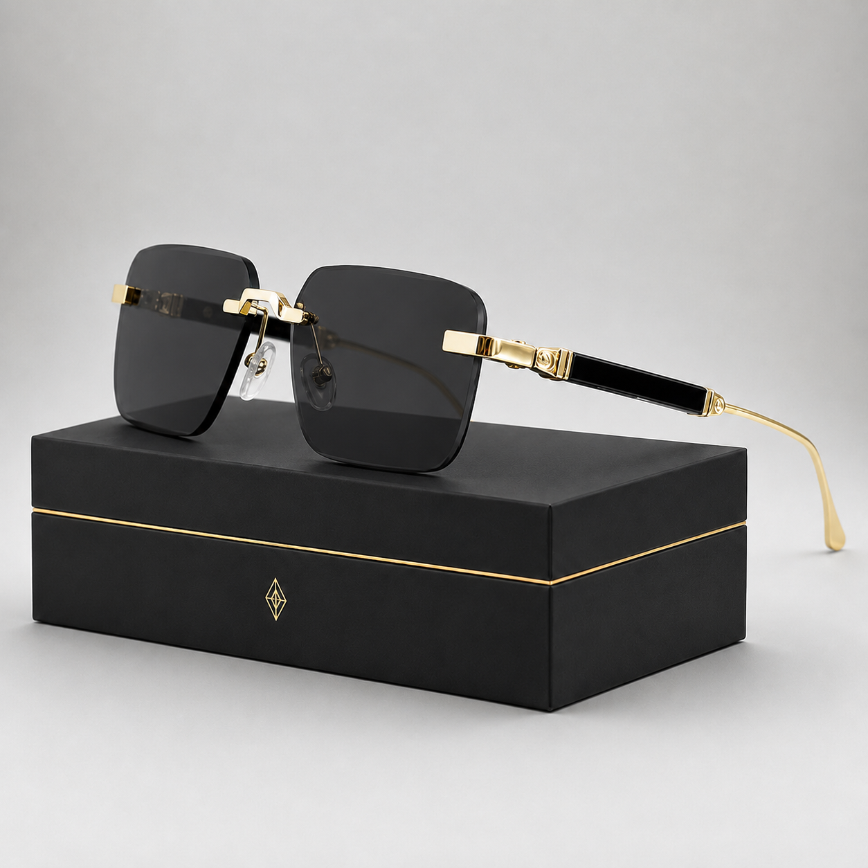 Chiron UV400 Rimless Sunglasses