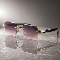 Polyperchon UV400 Rimless Sunglasses