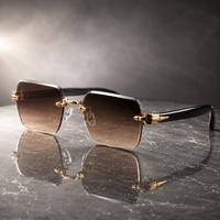 Polyperchon UV400 Rimless Sunglasses