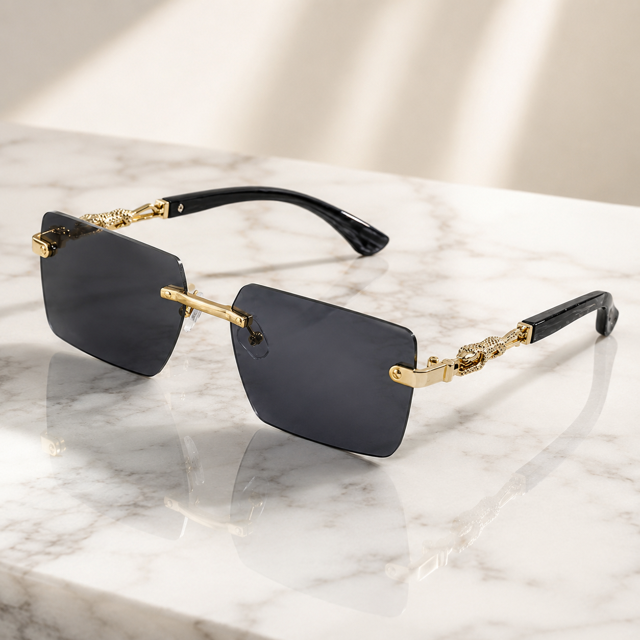 Nero UV400 Rimless Sunglasses