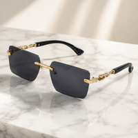 Nero UV400 Rimless Sunglasses