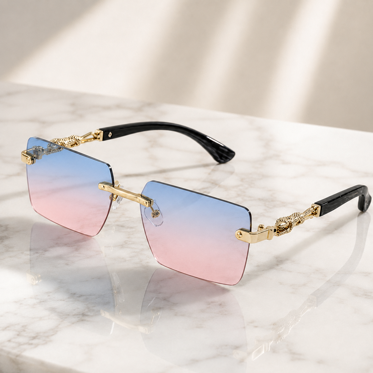 Nero UV400 Rimless Sunglasses