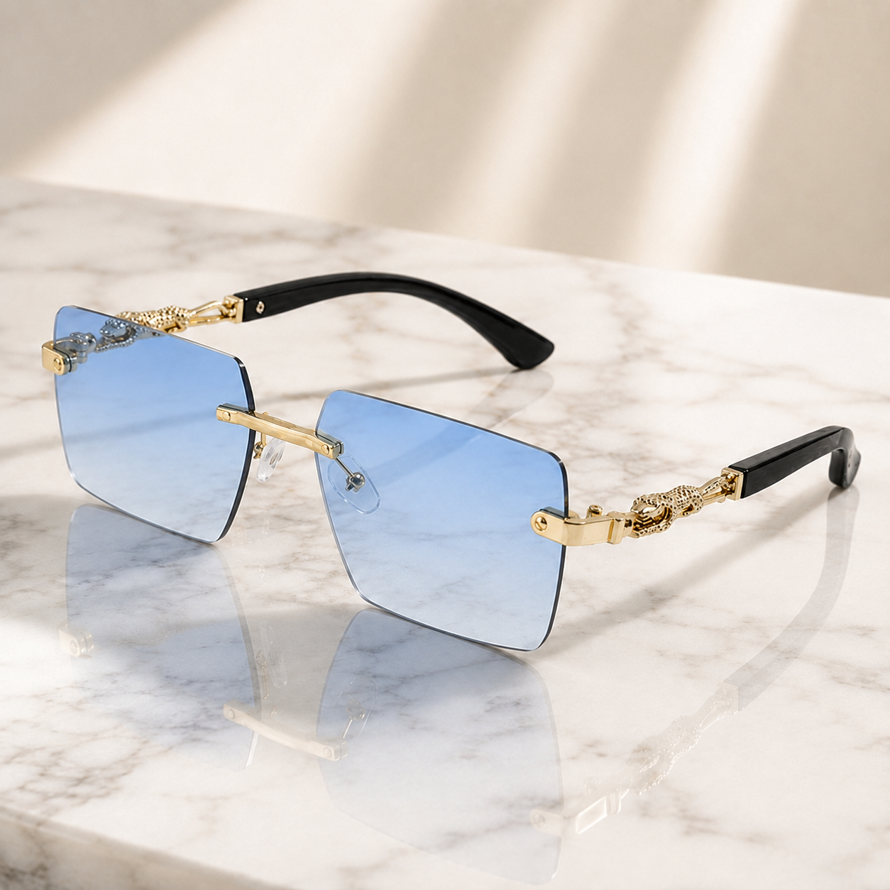Nero UV400 Rimless Sunglasses