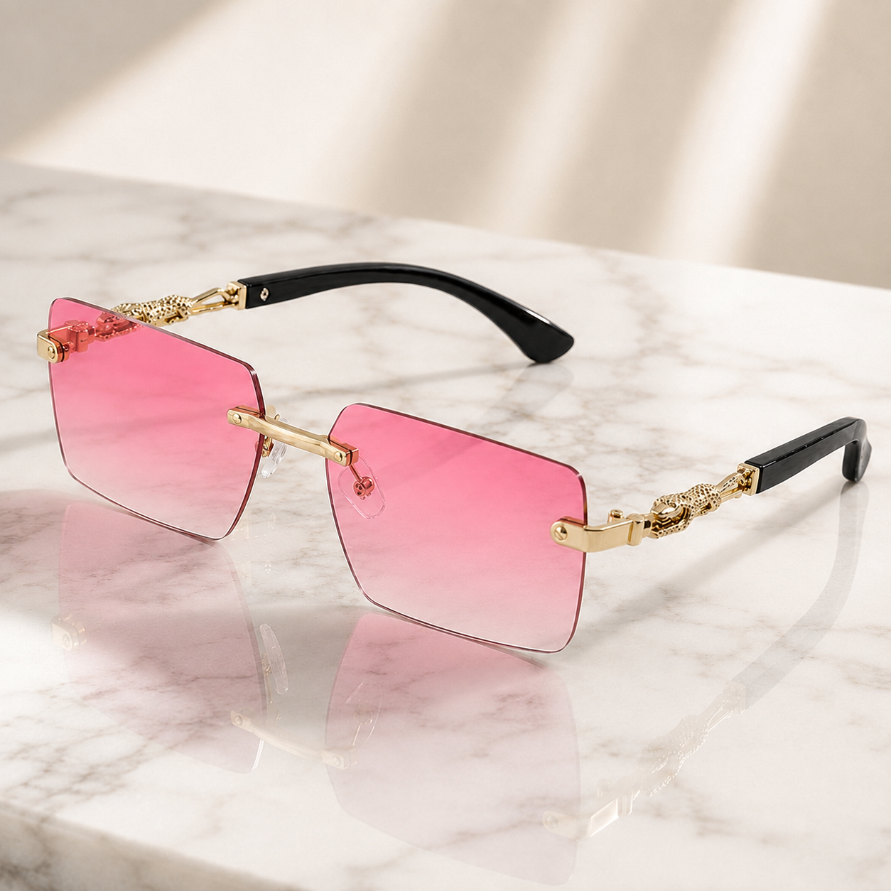 Nero UV400 Rimless Sunglasses