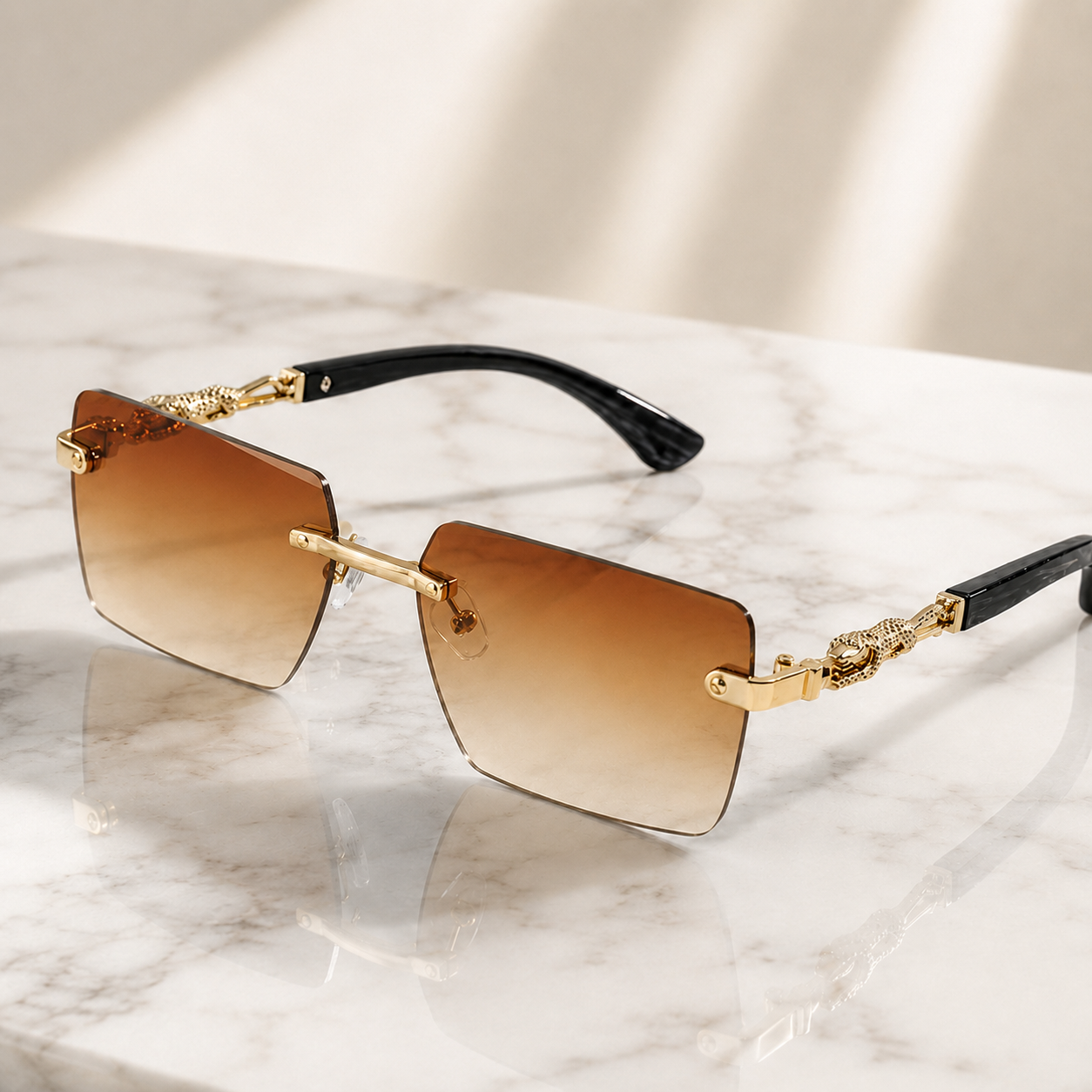 Nero UV400 Rimless Sunglasses