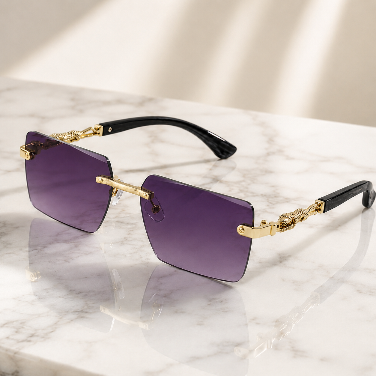 Nero UV400 Rimless Sunglasses