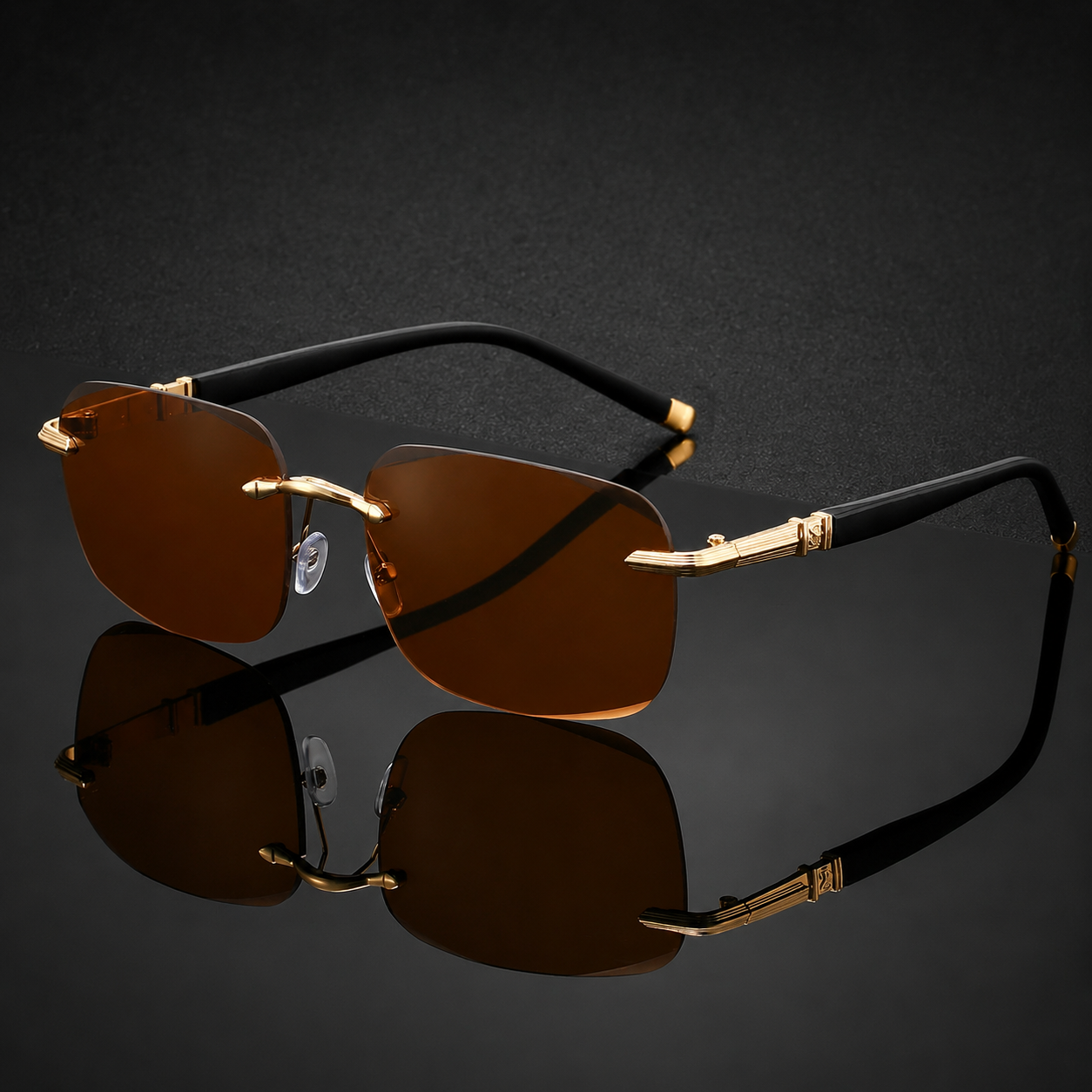 Bellerophon UV400 Rimless Sunglasses