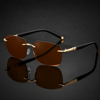 Bellerophon UV400 Rimless Sunglasses