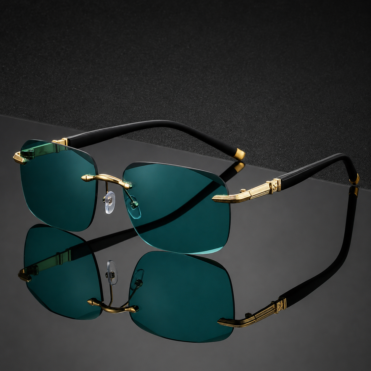 Bellerophon UV400 Rimless Sunglasses