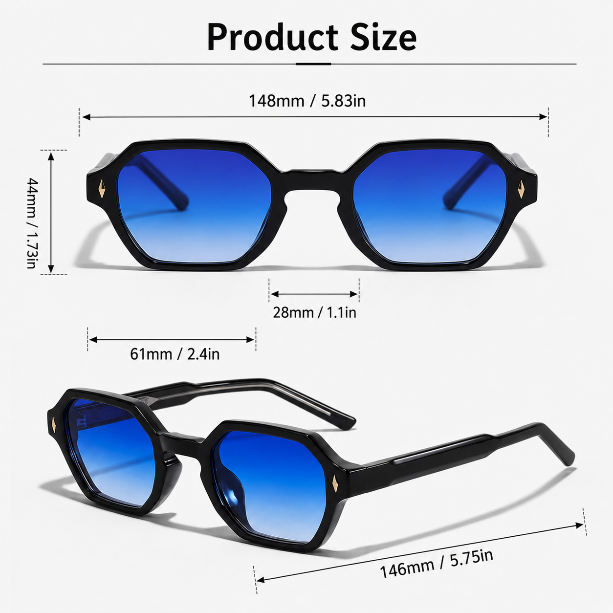 Heracles UV400 Square Sunglasses