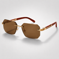 Solon UV400 Rimless Sunglasses