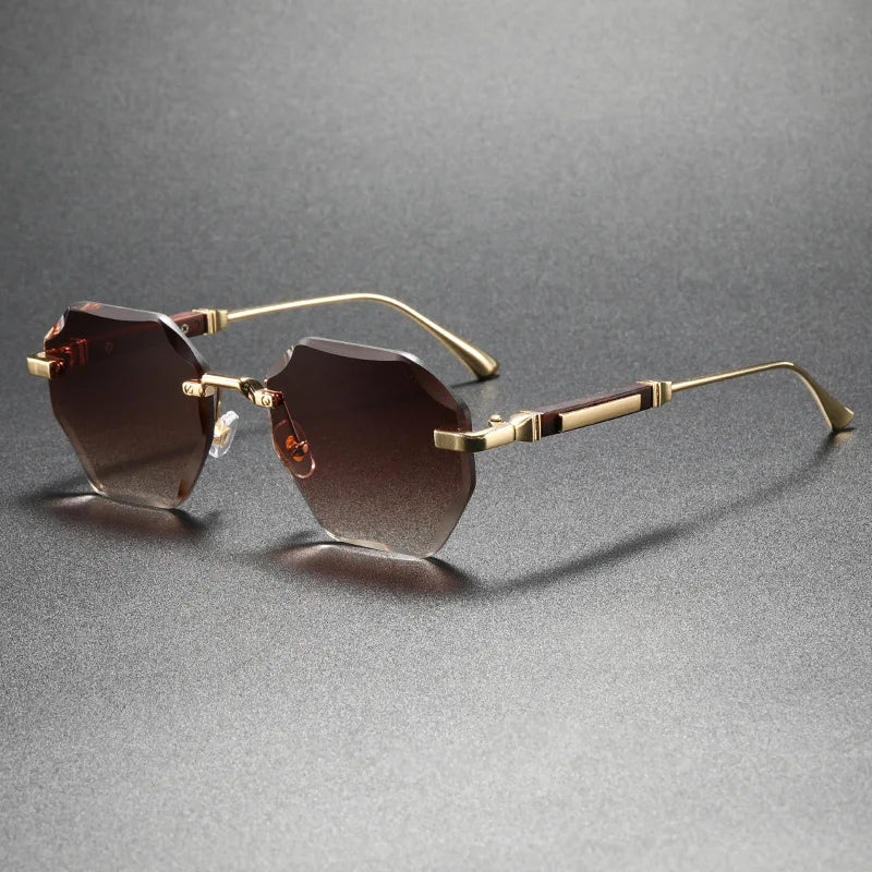 Cecrops UV400 Rimless Sunglasses