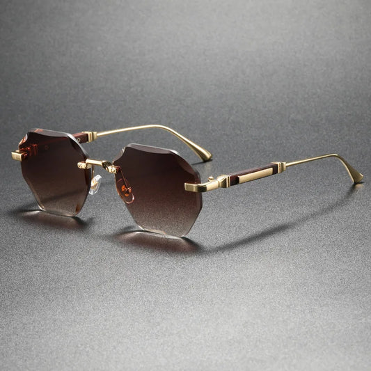 Cecrops UV400 Rimless Sunglasses