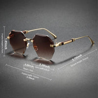 Cecrops UV400 Rimless Sunglasses