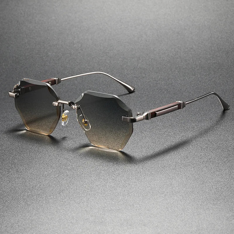 Cecrops UV400 Rimless Sunglasses