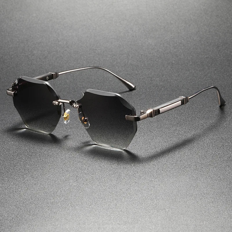 Cecrops UV400 Rimless Sunglasses