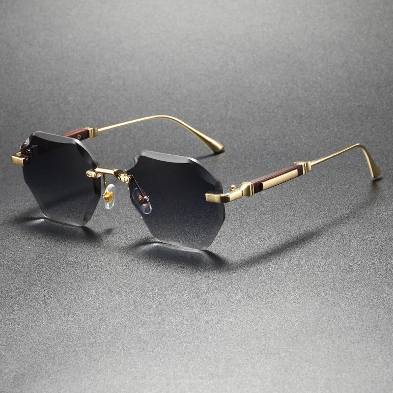 Cecrops UV400 Rimless Sunglasses