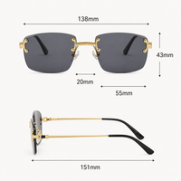 Peleus UV400 Rimless Sunglasses