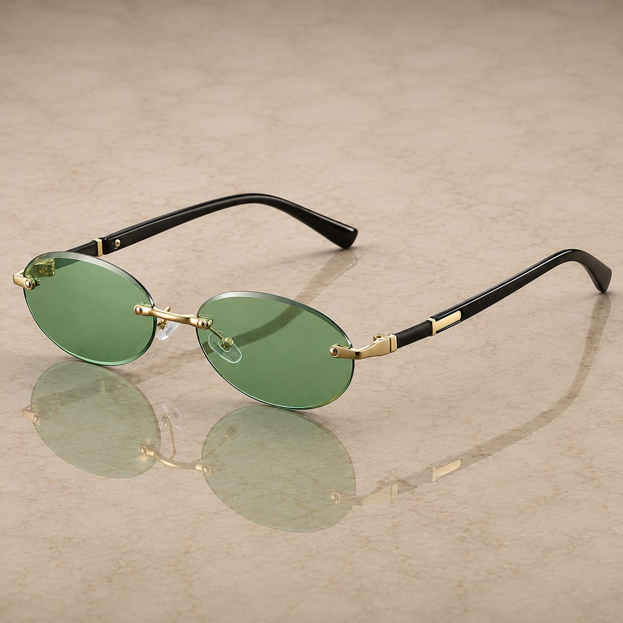 Alcibiades UV400 Rimless Sunglasses_3