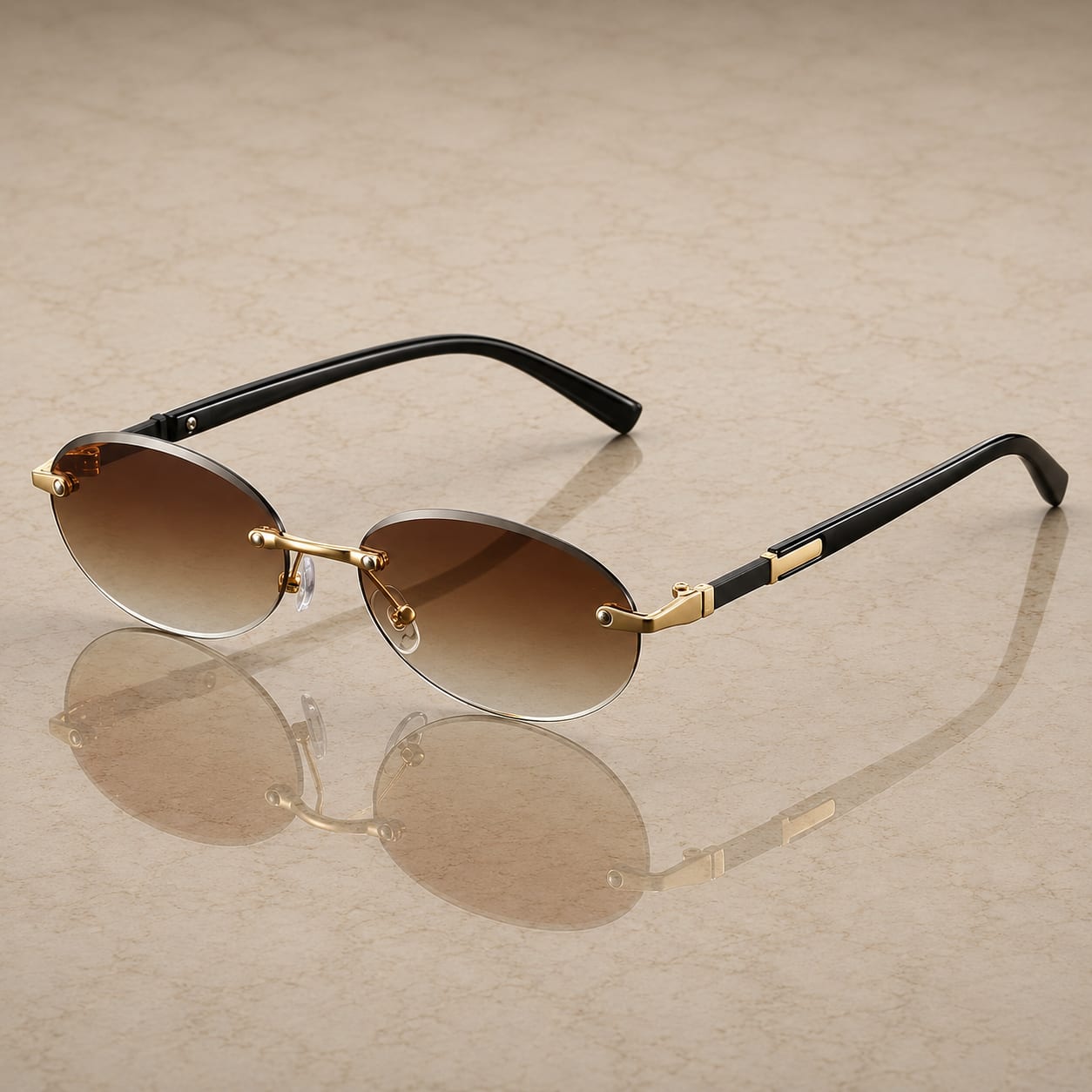Alcibiades UV400 Rimless Sunglasses