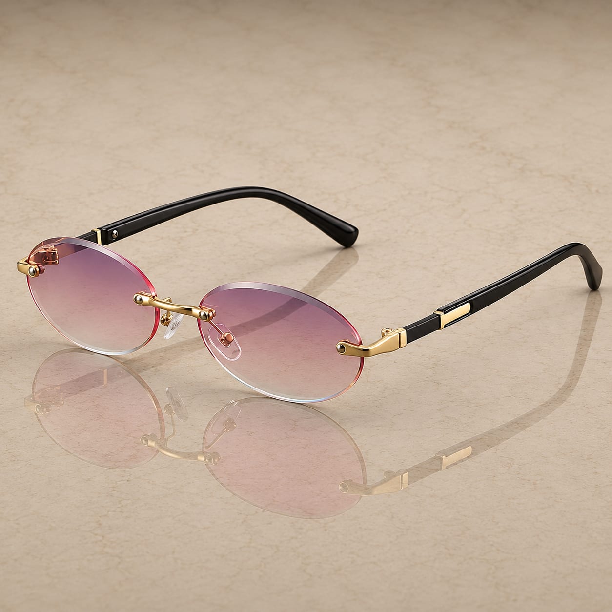 Alcibiades UV400 Rimless Sunglasses_5