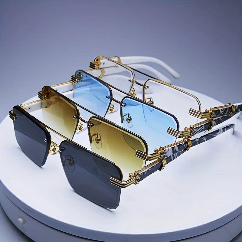 Fivos UV400 Rimless Sunglasses_17